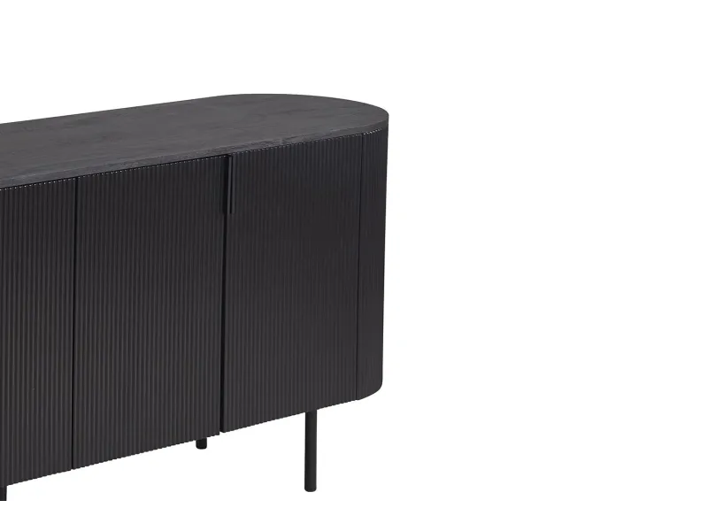 "Buffet Lagos 200 cm – Profitez d'un Grand Rangement Design et Pratique"| Bois Foncé Chic