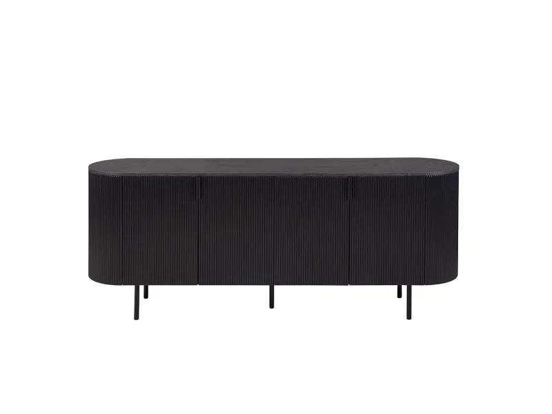 "Buffet Lagos 200 cm – Profitez d'un Grand Rangement Design et Pratique"| Bois Foncé Chic