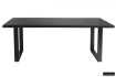 Table à manger en bois de 200 x 100 cm coloris noir