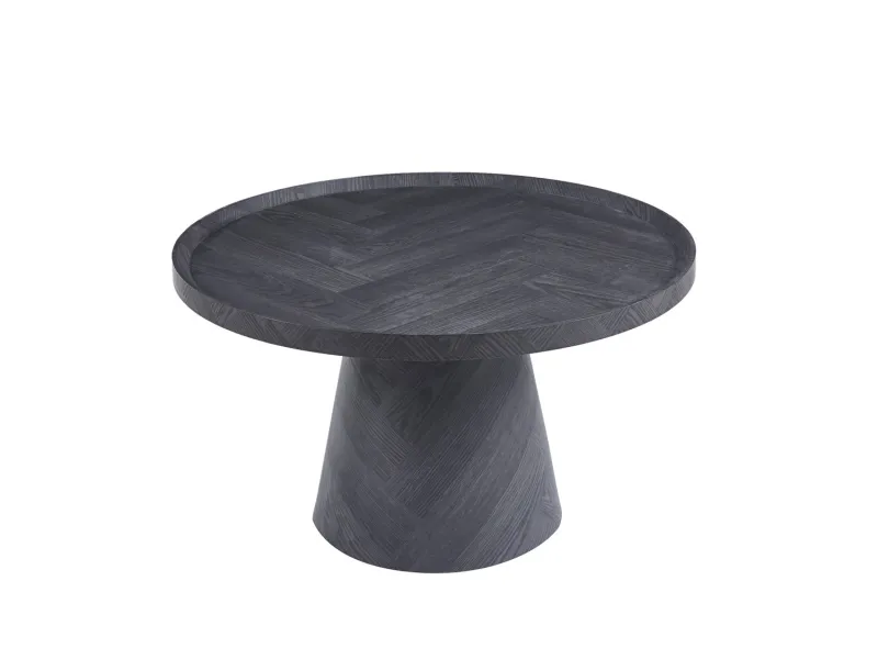 Pas cher Lot de 3 tables basses carrés style industriel en bois recyclé