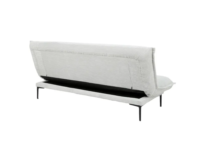 Canapé-clic-clac 'Alisa' en Corduroy Gris Clair – Élégance et Confort Optimal