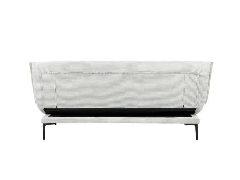 Canapé-clic-clac 'Alisa' en Corduroy Gris Clair – Élégance et Confort Optimal