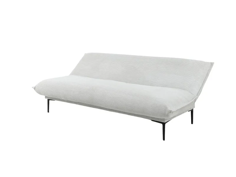 Canapé-clic-clac 'Alisa' en Corduroy Gris Clair – Élégance et Confort Optimal