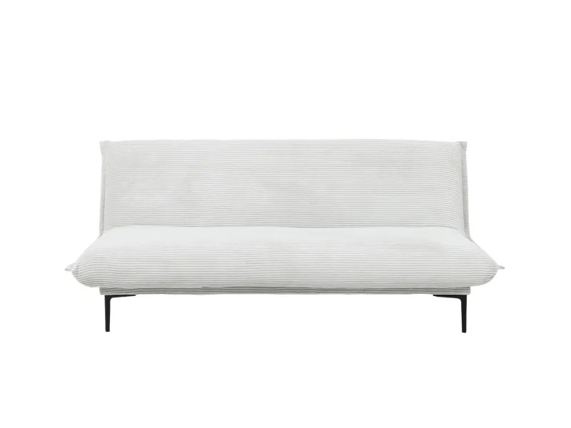 Canapé-clic-clac 'Alisa' en Corduroy Gris Clair – Élégance et Confort Optimal