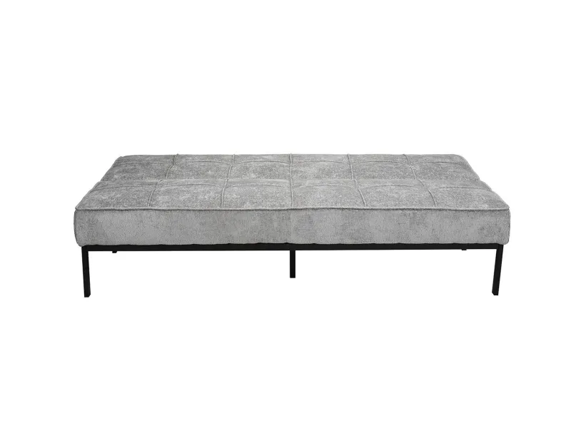 Canapé convertible 3 places en tissu gris