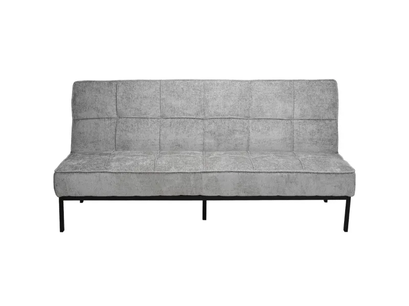 Canapé convertible 3 places en tissu gris