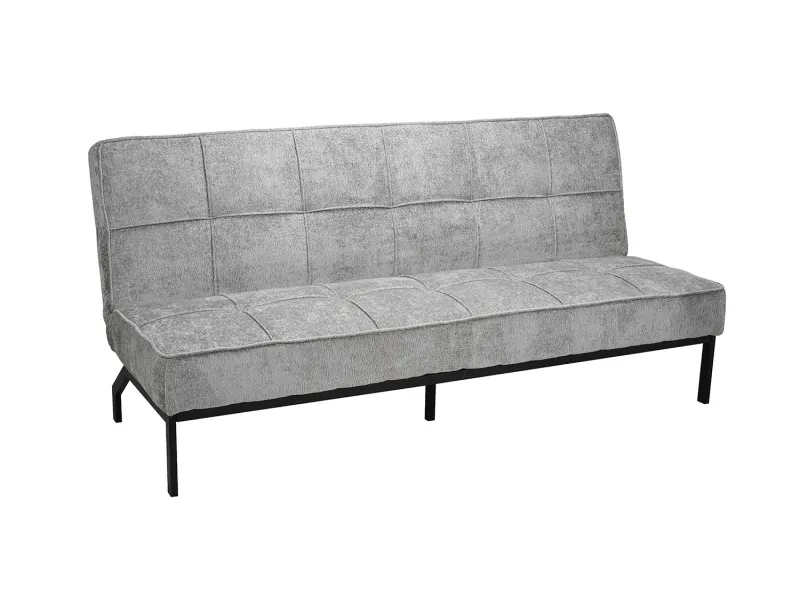 Canapé convertible 3 places en tissu gris