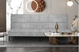 Canapé convertible 3 places en tissu gris 2
