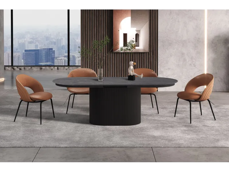 Table Extensible 'Lagos' 180-220 cm Ovale – Élégance et Polyvalence