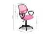 Chaise de bureau style roulant en tissu coloris noir Chaises & faut...