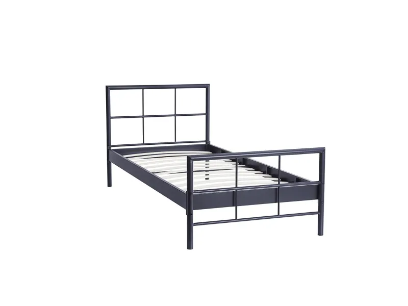 Lit fer forgé & lit métal |Lit adulte de 90x200 en métal coloris no...