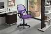 Chaise de bureau style roulant en tissu coloris noir Chaises & faut...
