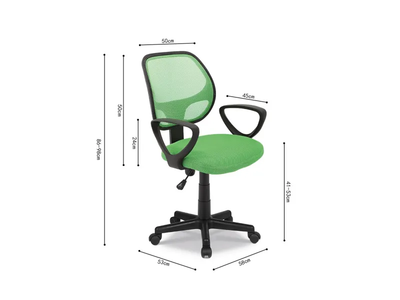 Chaise de bureau style roulant en tissu coloris noir Chaises & faut...