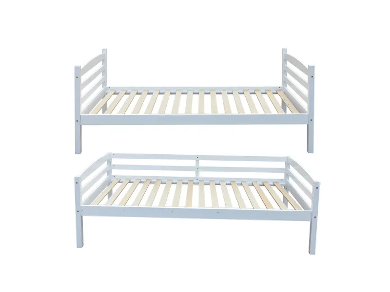 LIT SUPERPOSÉ EN BOIS DIVISIBLE COLORIS blanc - Couchage 90x200cm