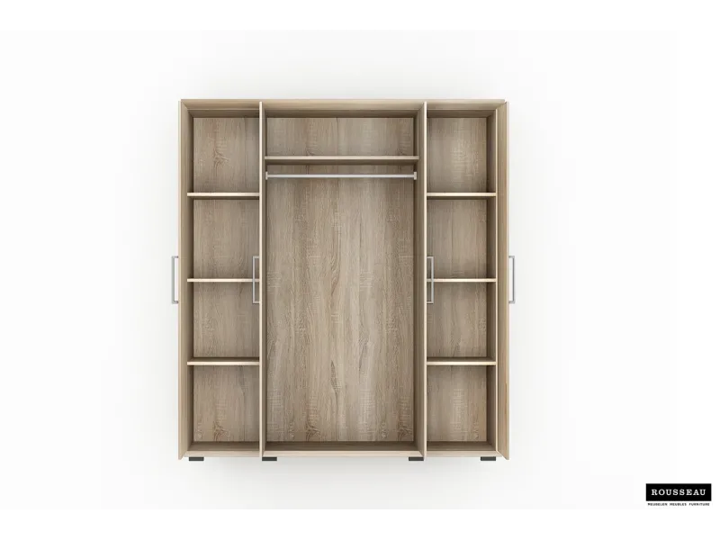 Armoire 'Mike' à 4 portes – Finition Sonoma