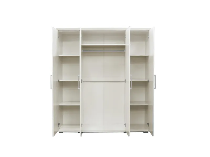 Armoire 'Mike' à 4 portes – Finition blanche