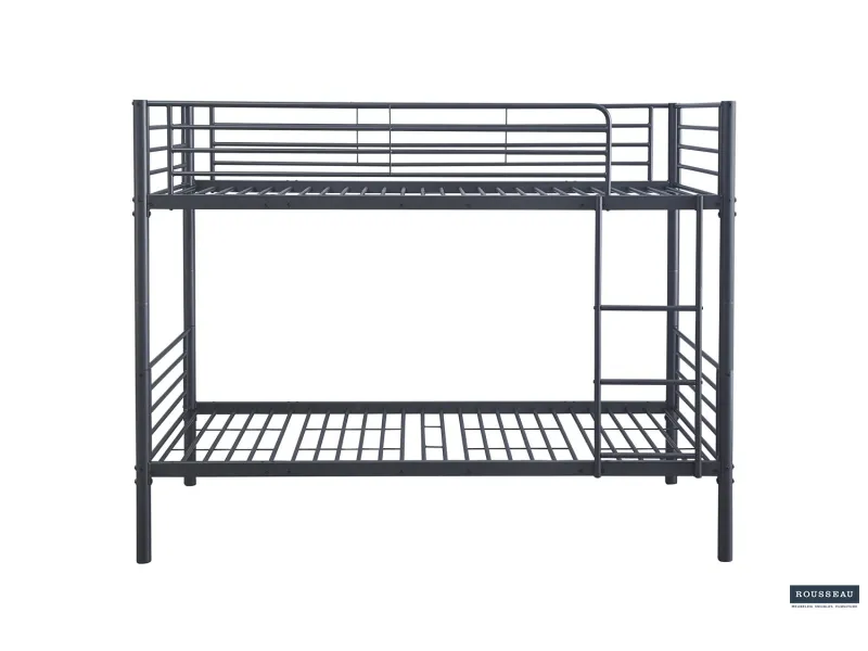 Lit Superposé divisible en Métal Coloris Gris - Couchage 90x200cm