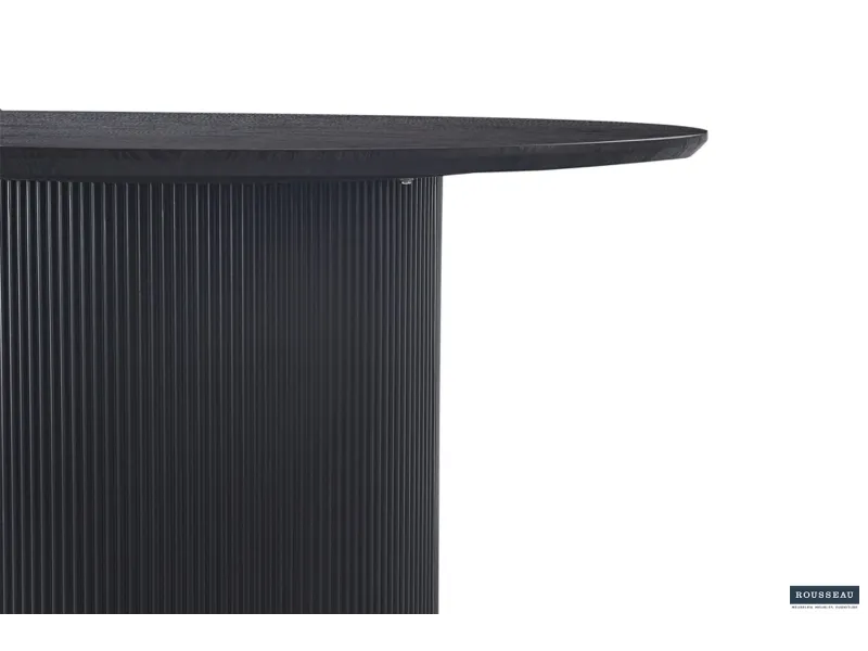 Table de Salle à Manger Ronde - 120 cm - Décor Brun Foncé