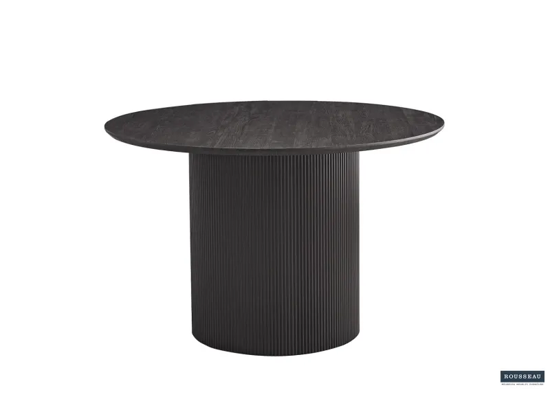Table de Salle à Manger Ronde - 120 cm - Décor Brun Foncé