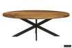 Table ovale 'Alexa' en bois de manguier - 200 cm, finition naturelle