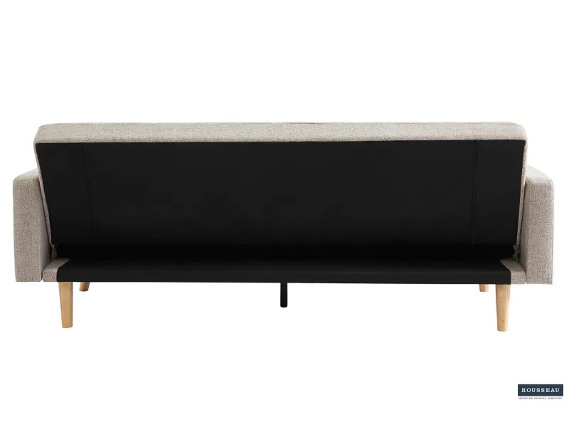 Canapé-Lit Style Scandinave - Confort et Élégance en Tissu Beige