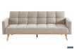 Canapé-Lit Style Scandinave - Confort et Élégance en Tissu Beige