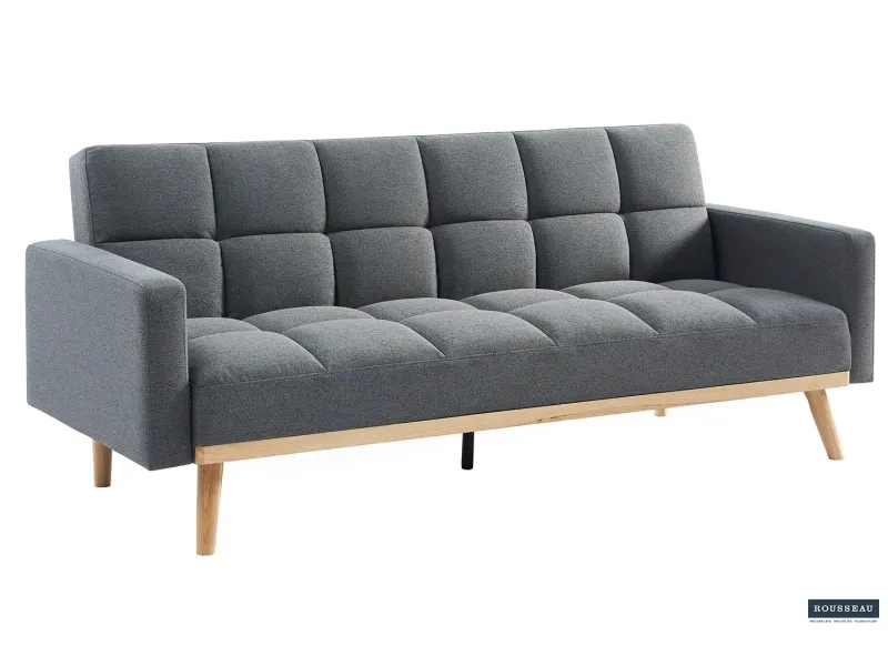 Canapé convertible Style Scandinave - Confort et Élégance en Tissu Gris