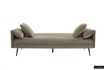 Canapé-Lit Style Scandinave avec Accoudoirs Fins - Élégance et Confort en Tissu Beige