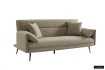 Canapé-Lit Style Scandinave avec Accoudoirs Fins - Élégance et Confort en Tissu Beige