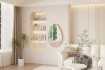 Miroir mural ‘Romi’ 80 x 50 cm en chêne vieilli – Élégance naturelle et polyvalence