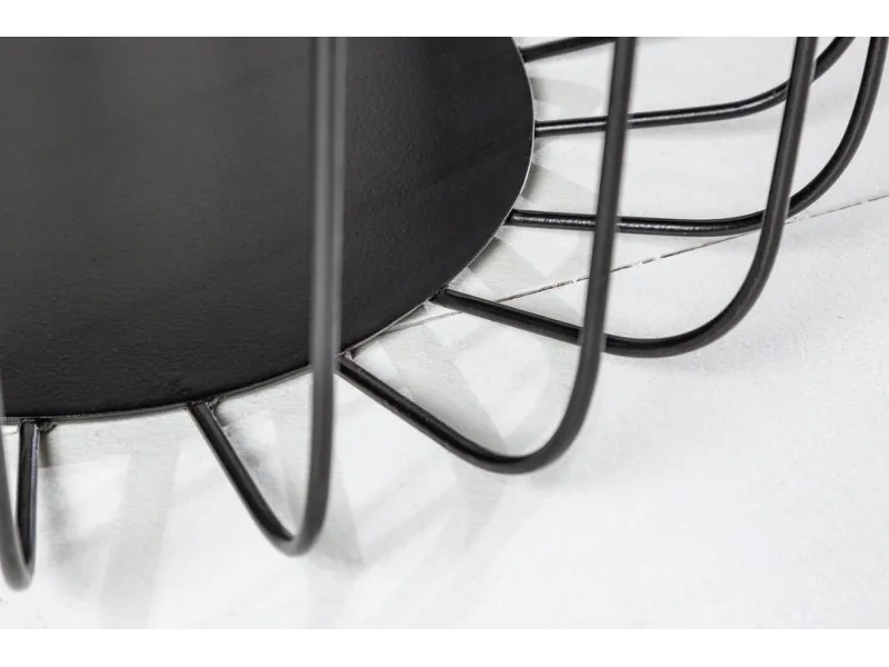 Table Basse ronde en Bois Massif de Manguier au Style Industriel