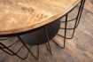Table Basse ronde en Bois Massif de Manguier au Style Industriel