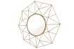 Miroir Rond avec Cadre Polygone en Fil de Laiton - Fabriqué à la Main - 90cm