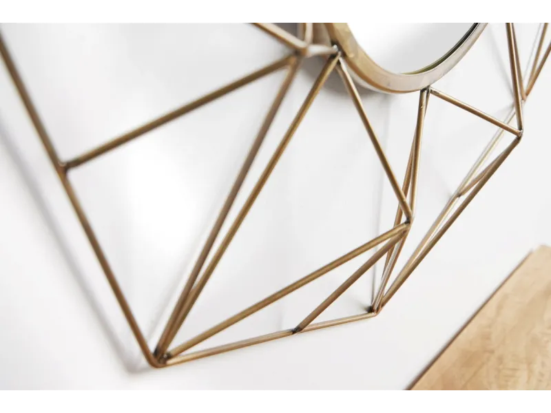 Miroir rond doré moderne 80 cm – miroir design contemporain chic - Bellozia