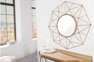 Miroir rond doré moderne 80 cm – miroir design contemporain chic - Bellozia