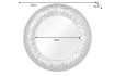 Miroir Rond avec Cadre Mosaïque de Pierre coloris argent - Fait Main