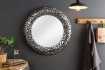 Miroir Rond avec Cadre Mosaïque de Pierre coloris argent - Fait Main