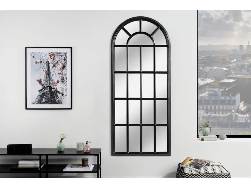 Miroir Rectangulaire avec Côté Haut Rond - Style Campagnard