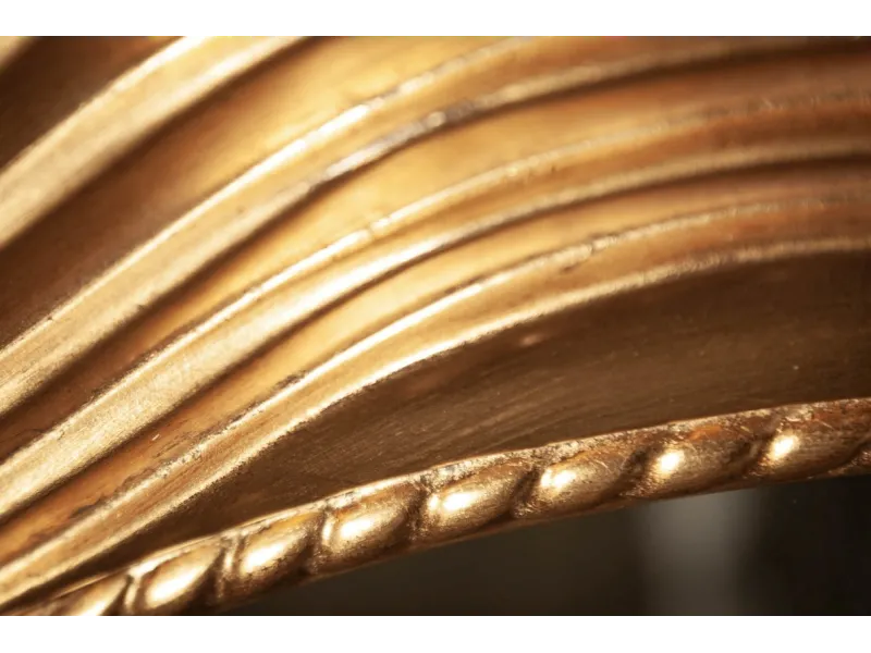 Miroir rond doré 100 cm – miroir design contemporain ondulé chic - Bellozia