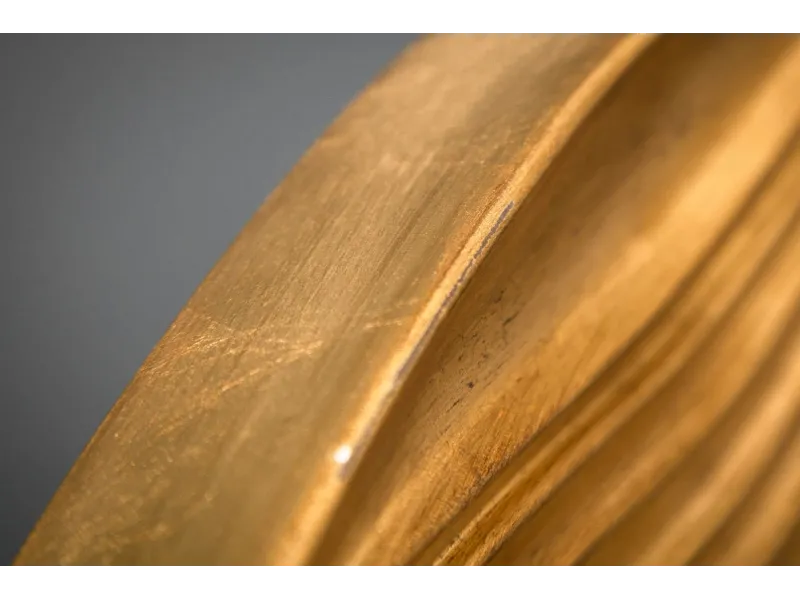 Miroir rond doré 100 cm – miroir design contemporain ondulé chic - Bellozia