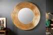 Miroir Rond avec Côté Ondulé - Ornement en Forme de Vagues