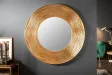 Miroir rond doré 100 cm – miroir design contemporain ondulé chic - Bellozia