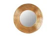 Miroir rond doré 100 cm – miroir design contemporain ondulé chic - Bellozia