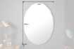 Miroir ovale avec Côté Ondulé - Bois Laqué