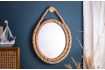 Miroir Mural Rond avec Cadre en Corde Naturelle