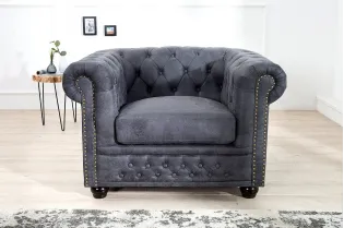 Fauteuil design chesterfield teinté marron Fauteuil |bellozia.com 2