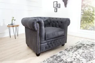 Fauteuil design chesterfield teinté marron Fauteuil |bellozia.com
