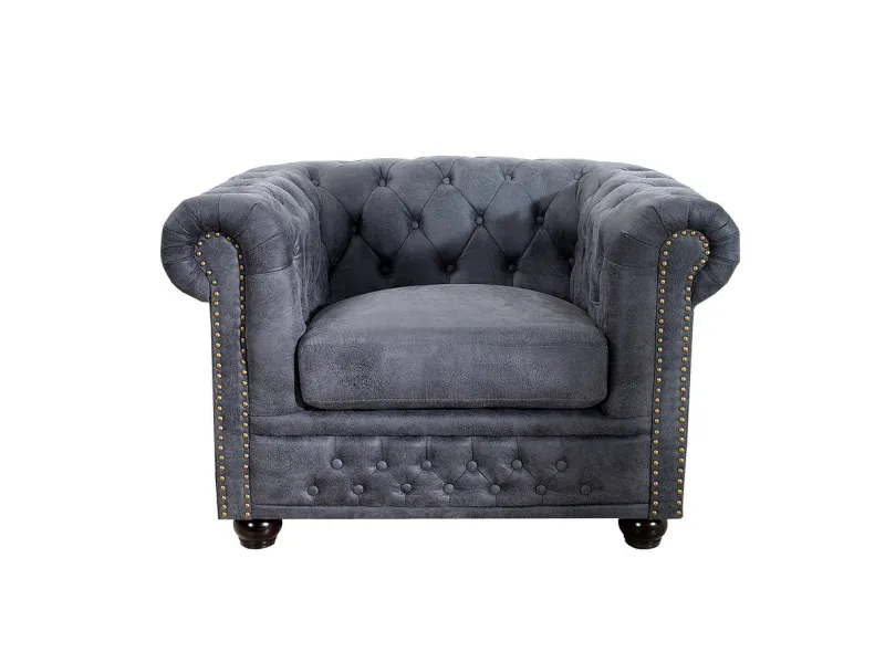 Fauteuil design chesterfield teinté marron Fauteuil |bellozia.com