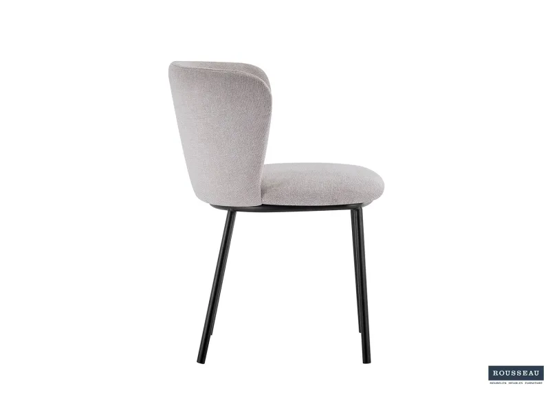 Chaise simili cuir avec piétement en acier chromé, Coloris cappucci...