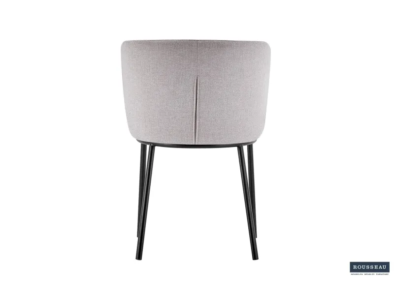 Chaise simili cuir avec piétement en acier chromé, Coloris cappucci...